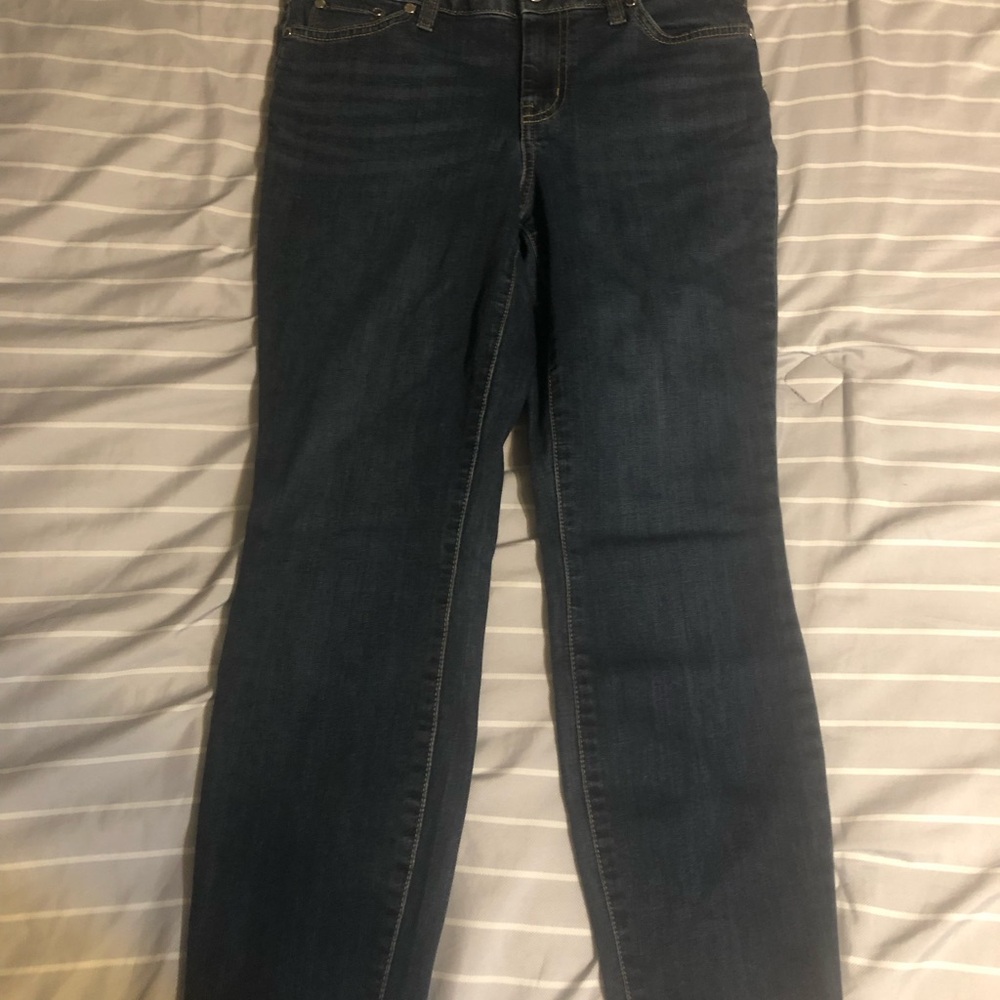Nine West Dark Wash Skinny Jeans Size 6 Short Stretch High Rise